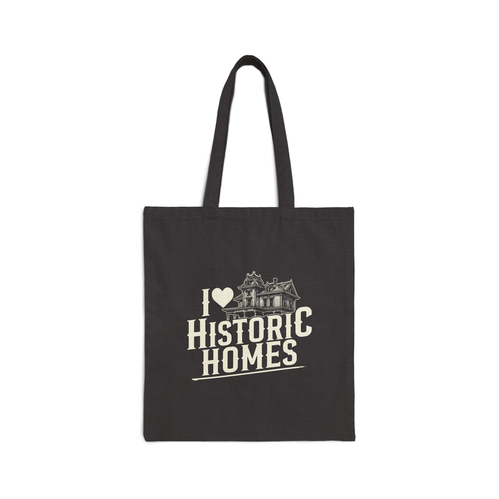 I ♥ Historic Homes – Black Canvas Tote