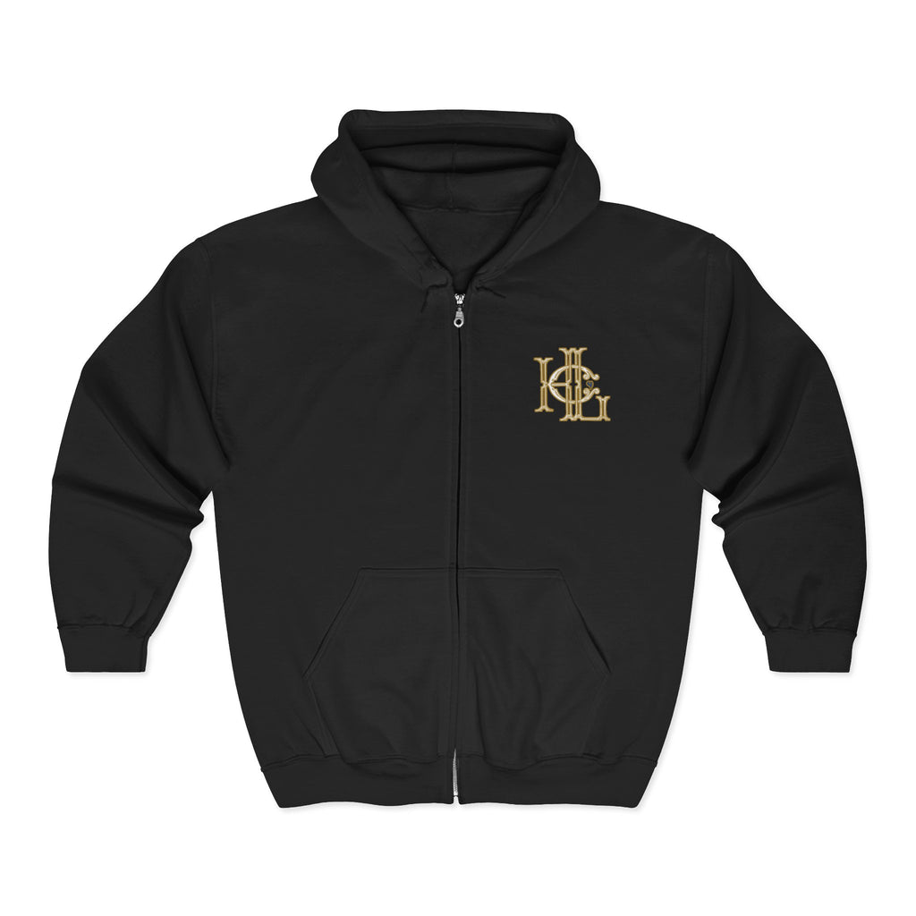 History Loves Company Full-Zip Hoodie – Vintage Crest Detroit Streetwear | Heritage Travel Hoodie