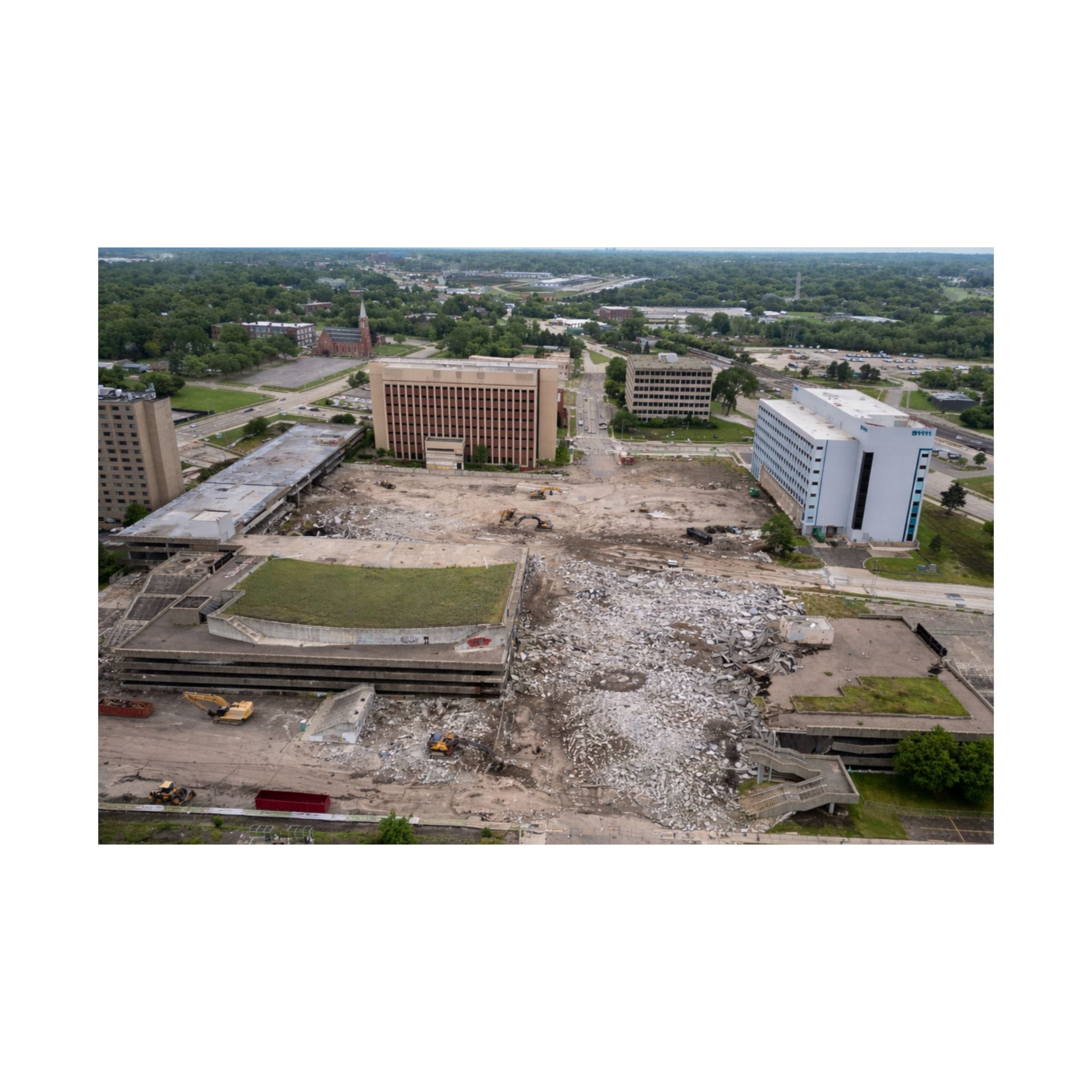 Pontiac, Michigan — Phoenix Center, During Demolition