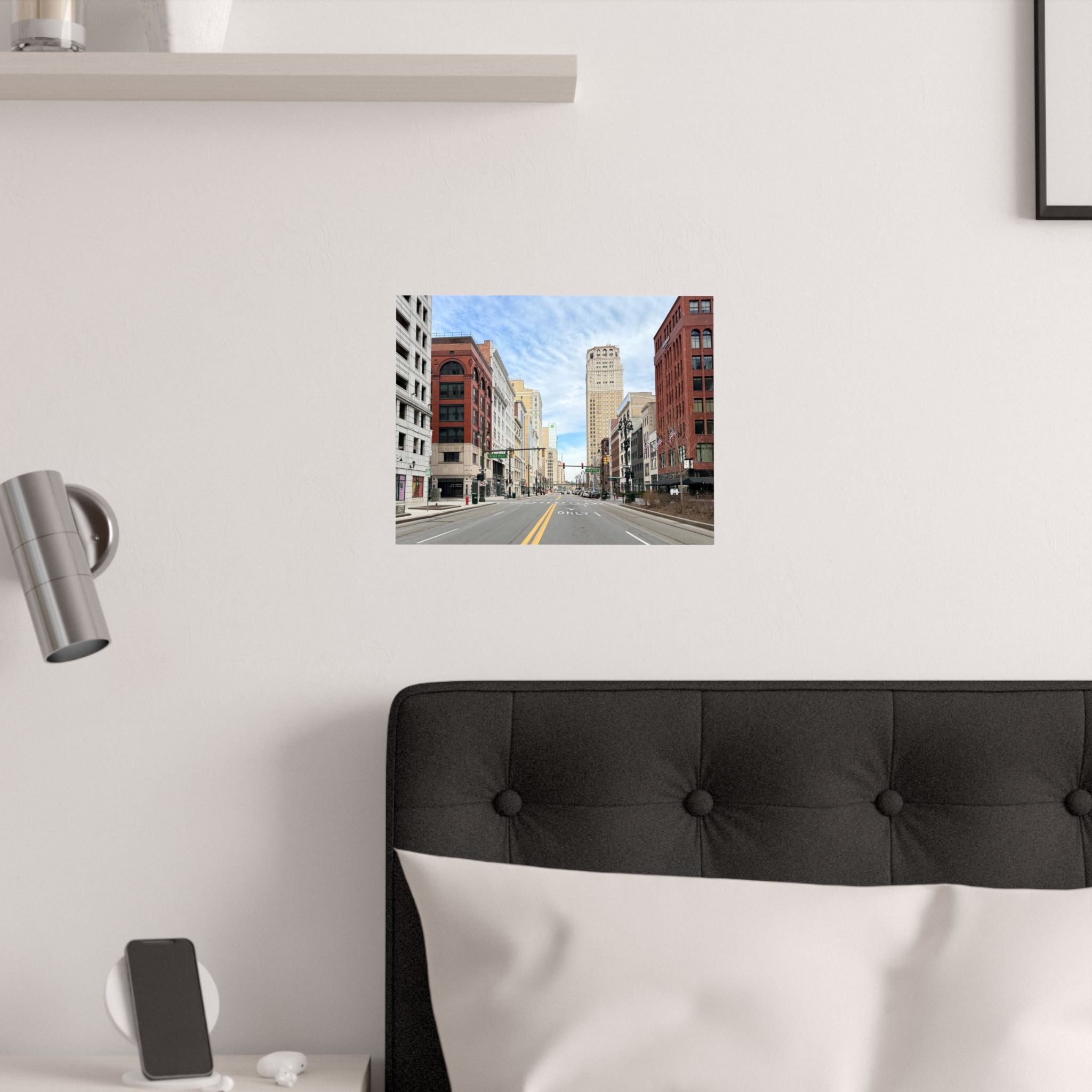 Detroit, Michigan — Woodward Avenue, Early Morning